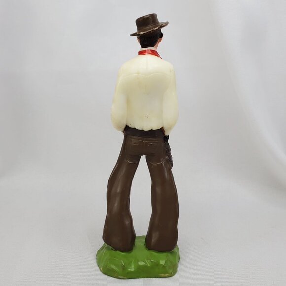 Vintage 1972 Western Cowboy Figurine 6" Tall Plastic Collectible Gun Figher - Picture 7 of 11